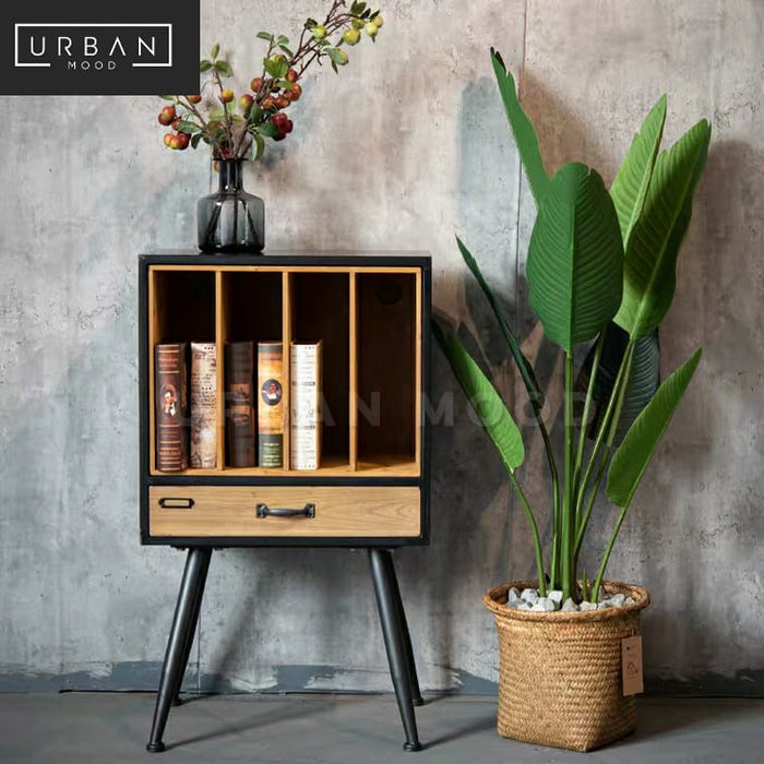 COLUMN Industrial Solid Wood Side Table