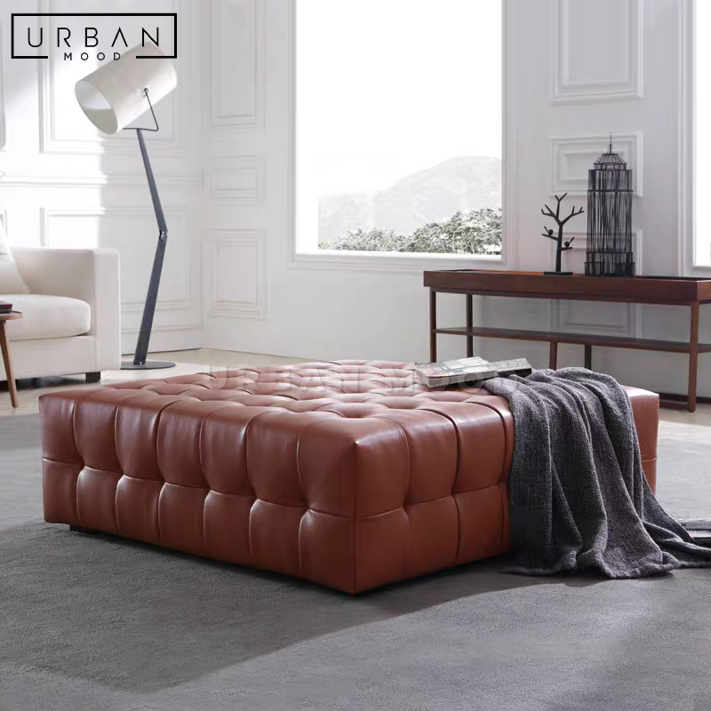 INVICTA Classic Leather Ottoman