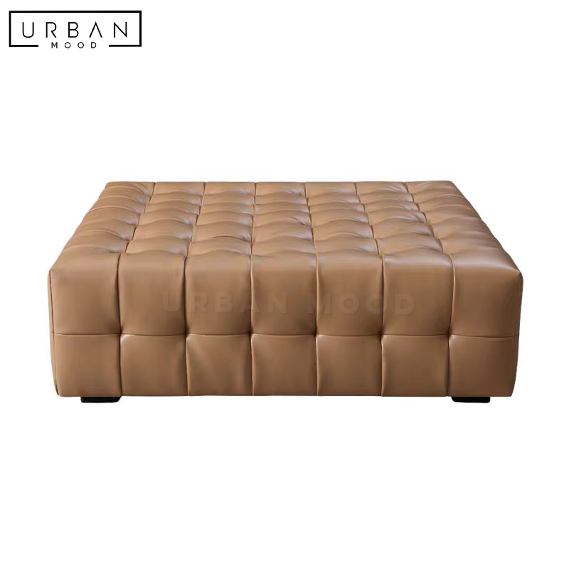 INVICTA Classic Leather Ottoman