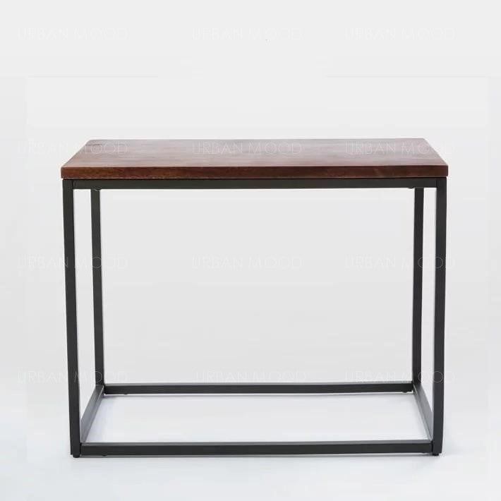 JAMES Rustic Ultra Slim Wooden Side Table