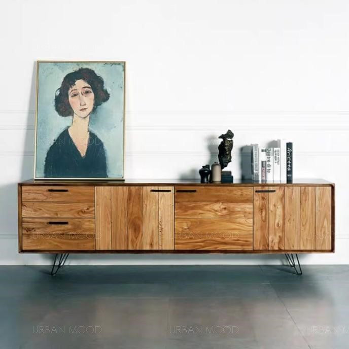 JAVIER Industrial Solid Wood TV Console