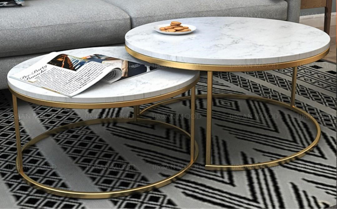 JAY Modern Marble Round Coffee Table