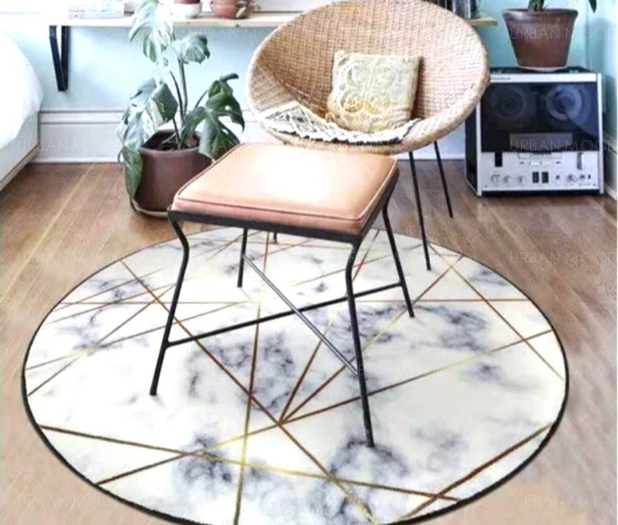 JULIAN Modern Geometric  Round Floor Rug Carpet