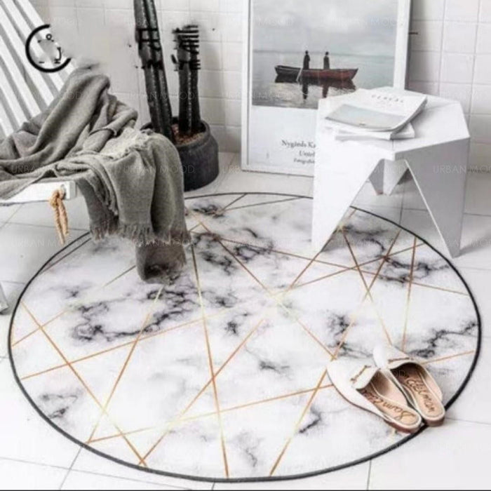 JULIAN Modern Geometric  Round Floor Rug Carpet
