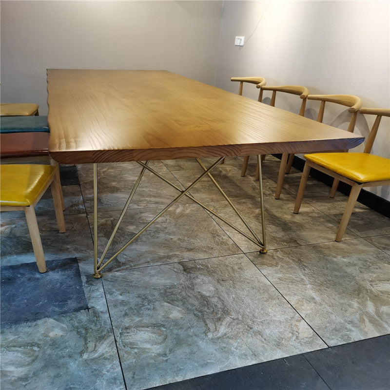 Jesse Solid Wood Dining Table Modern Minimalist solid wood conference table