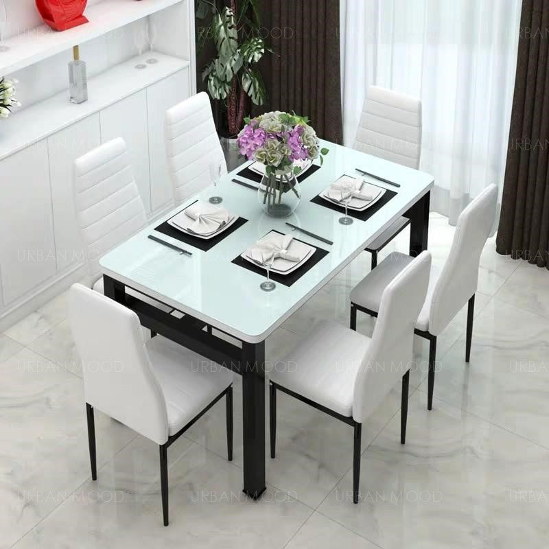 KAISER Modern Glossy Piano Dining Table & Chairs