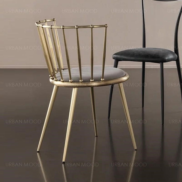 KOSTA Wired Gold Frame Dining Chairs