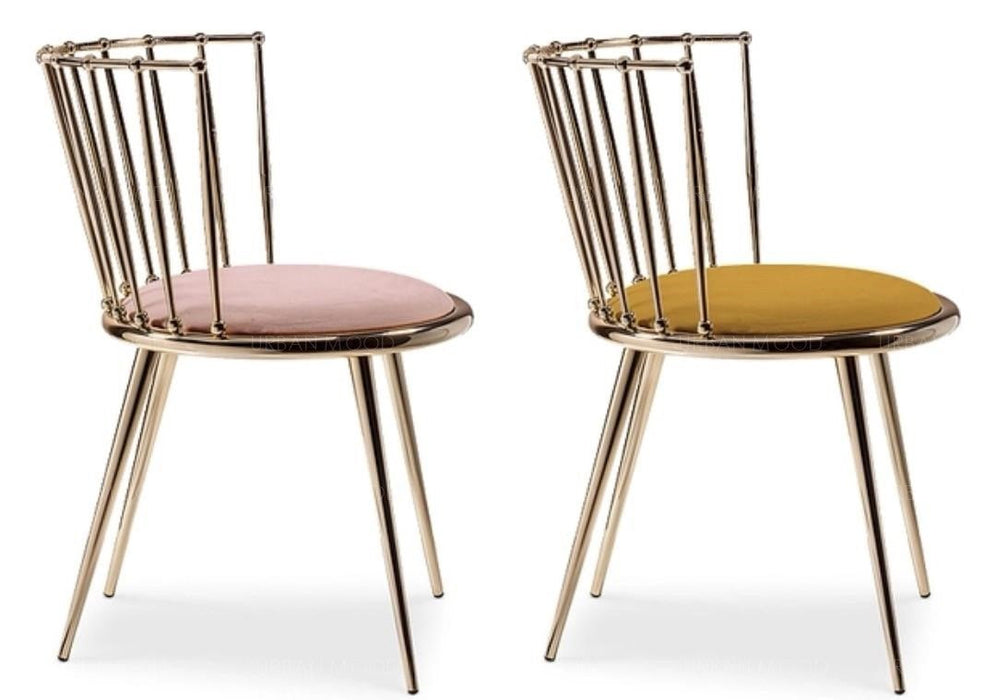 KOSTA Wired Gold Frame Dining Chairs