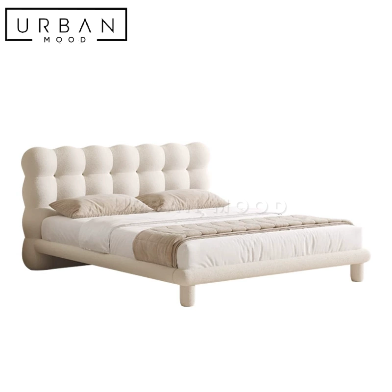 LINDS Modern Boucle Bedframe