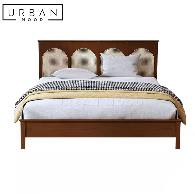 LOAF Rustic Rattan Bedframe