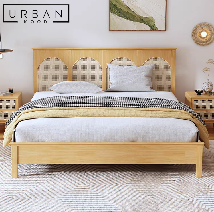 LOAF Rustic Rattan Bedframe