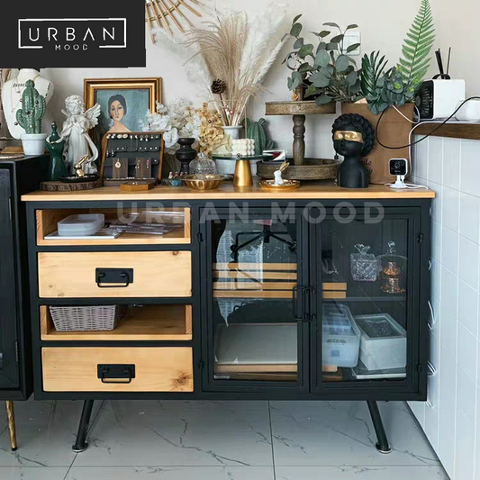 HURLEY Industrial Solid Wood Sideboard