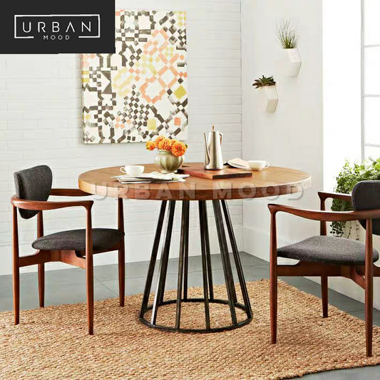 ROCCO Industrial Solid Wood Dining Table