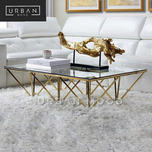 CLEOPATRA Minimalist Glass Coffee Table