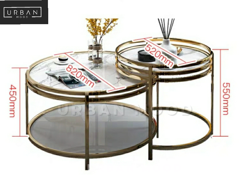 EDEN Luxury Round Nesting Coffee Tables