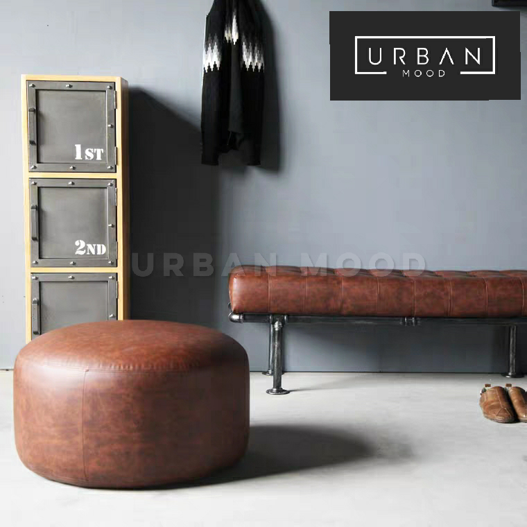 MERRICK Industrial Pipe Ottoman