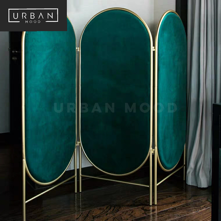 VIBE Minimalist Velvet Folding Screen