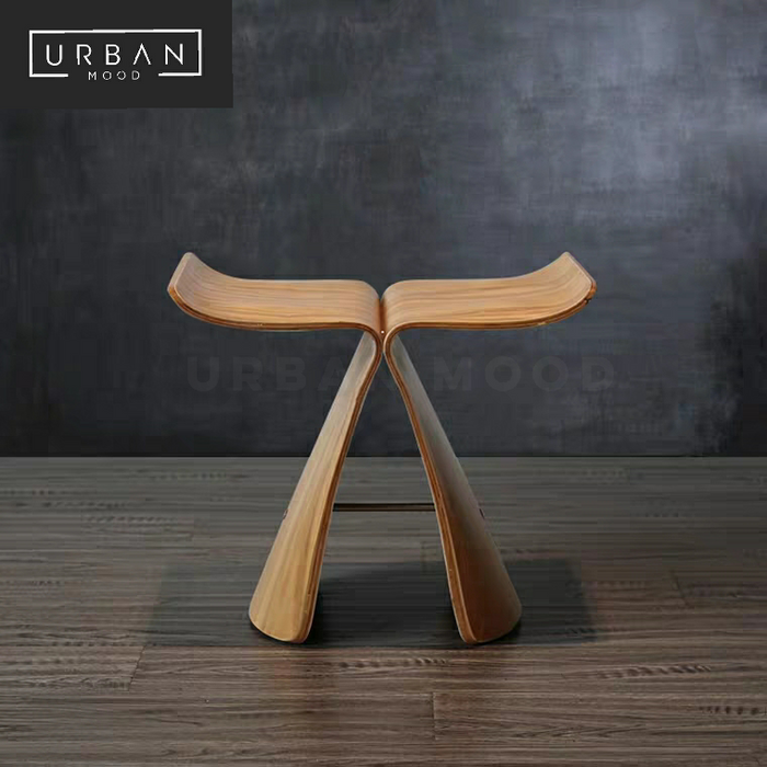 WALSH Solid Wood Butterfly Stool