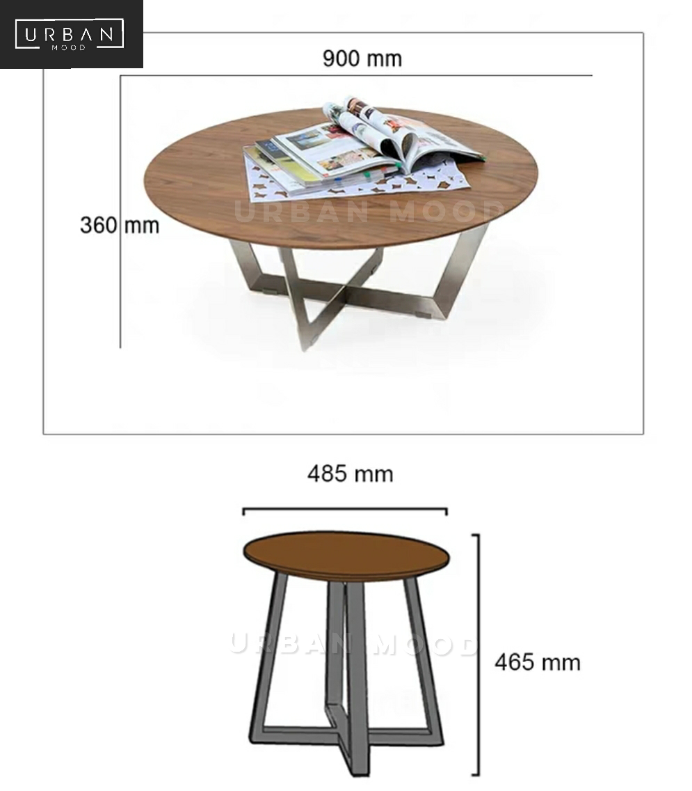 BOWMAN Round Nesting Coffee Tables