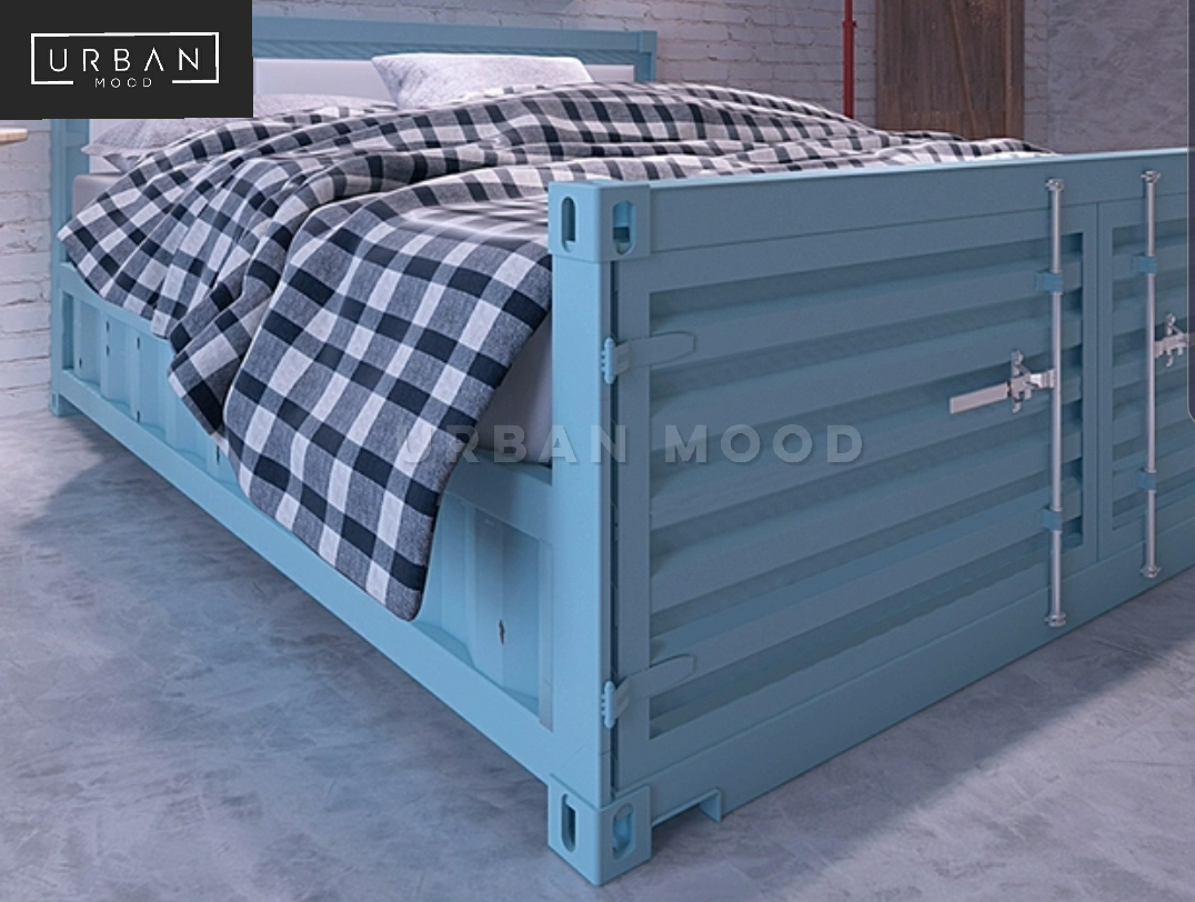 META Industrial Metal Bed Frame