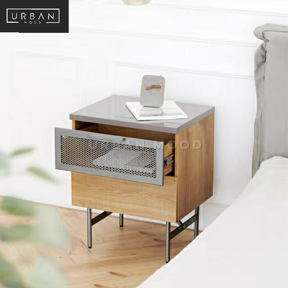 HUB Industrial Metal Bedside Table