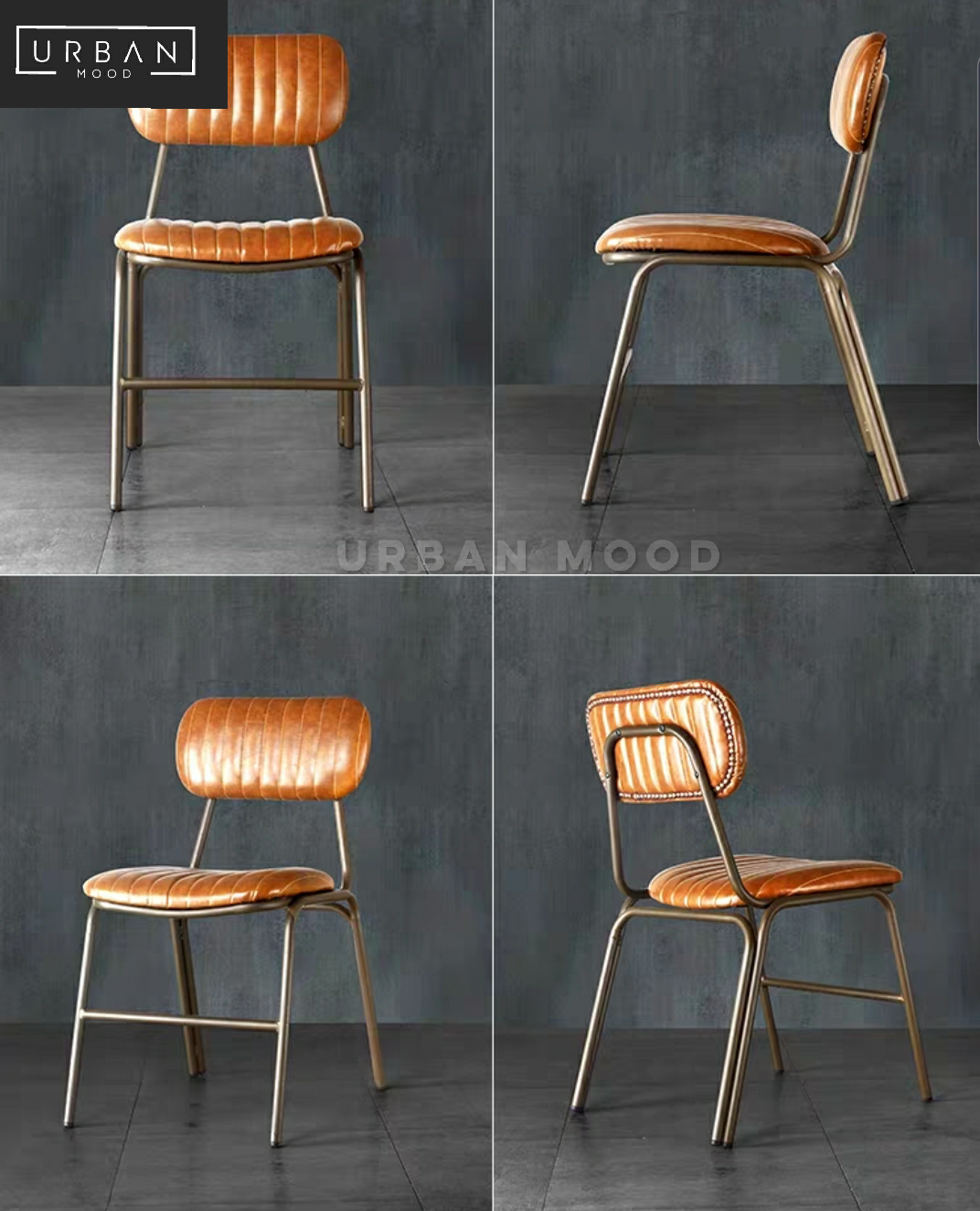 RIOT Vintage Faux Leather Dining Chair