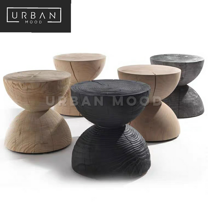 TEMPO Rustic Solid Wood Stool