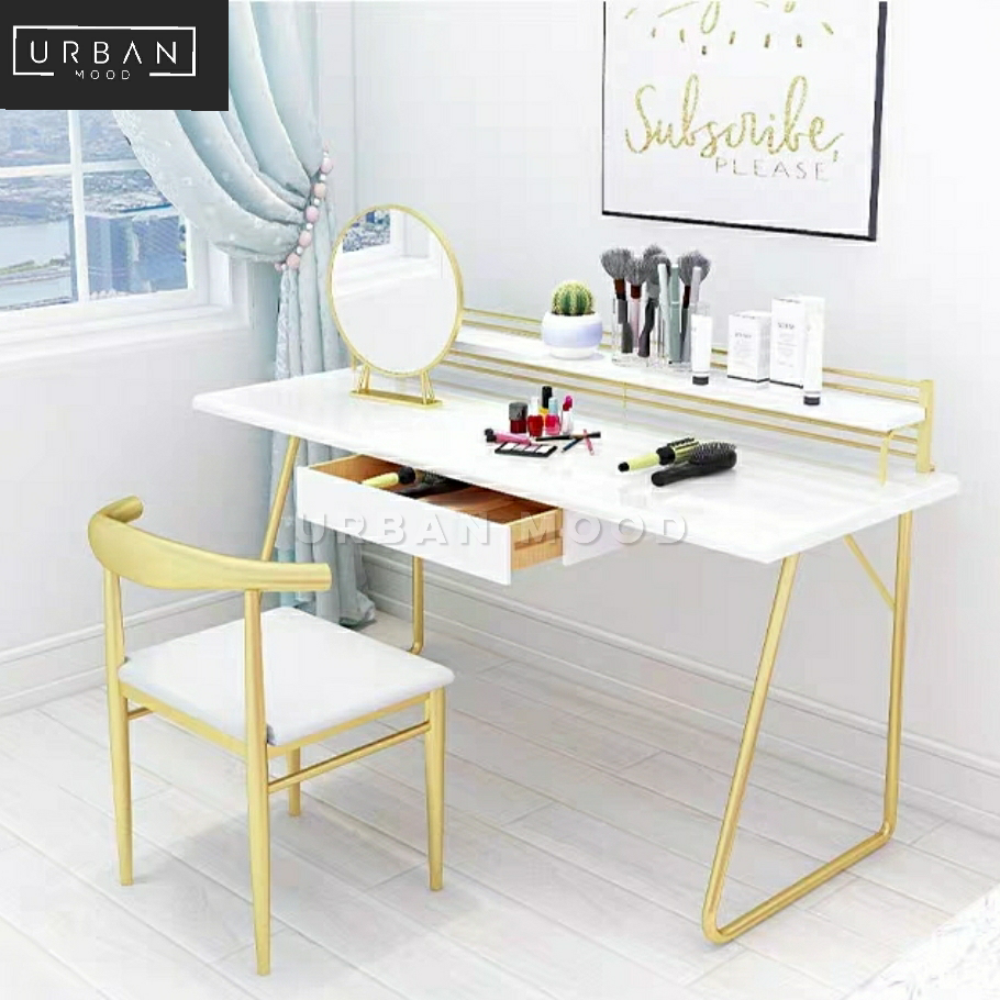 SABER Modern Gold Study Table