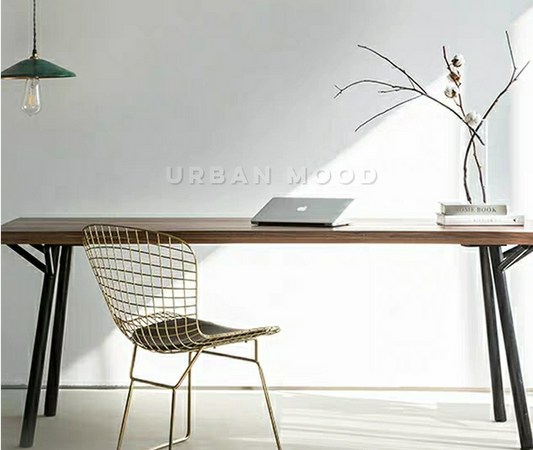 HAZEL Modern Industrial Solid Wood Study Table