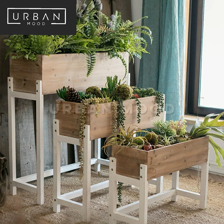 POPLAR Rustic Solid Wood Planter