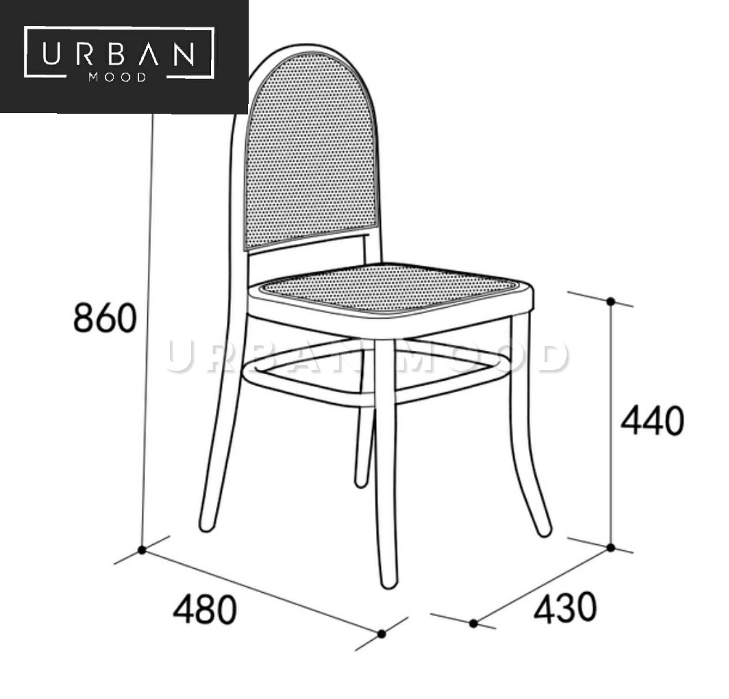 DENNY Vintage Rattan Dining Chair