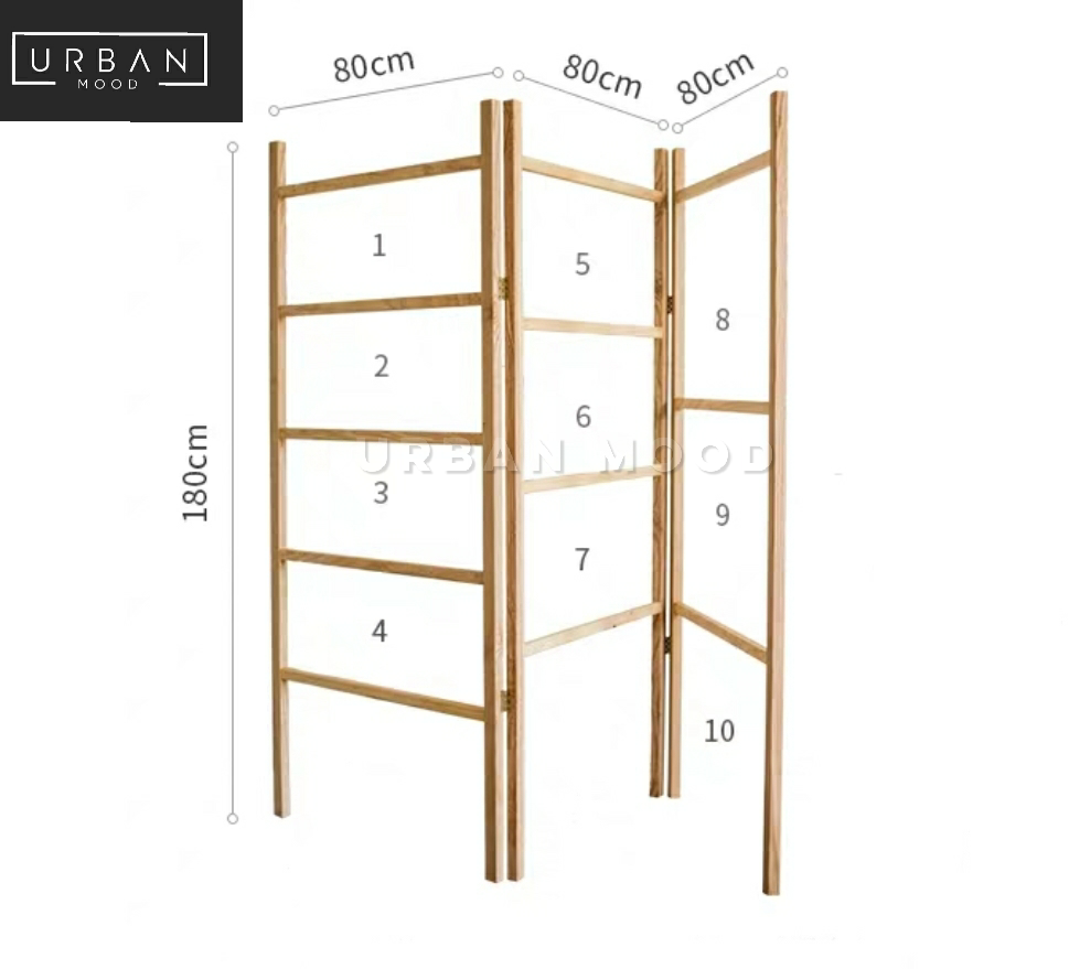 GALVIN Rustic Wooden Ladder Rack