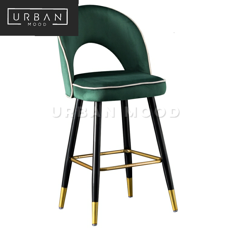 HANDLER Modern Velvet Bar Chair