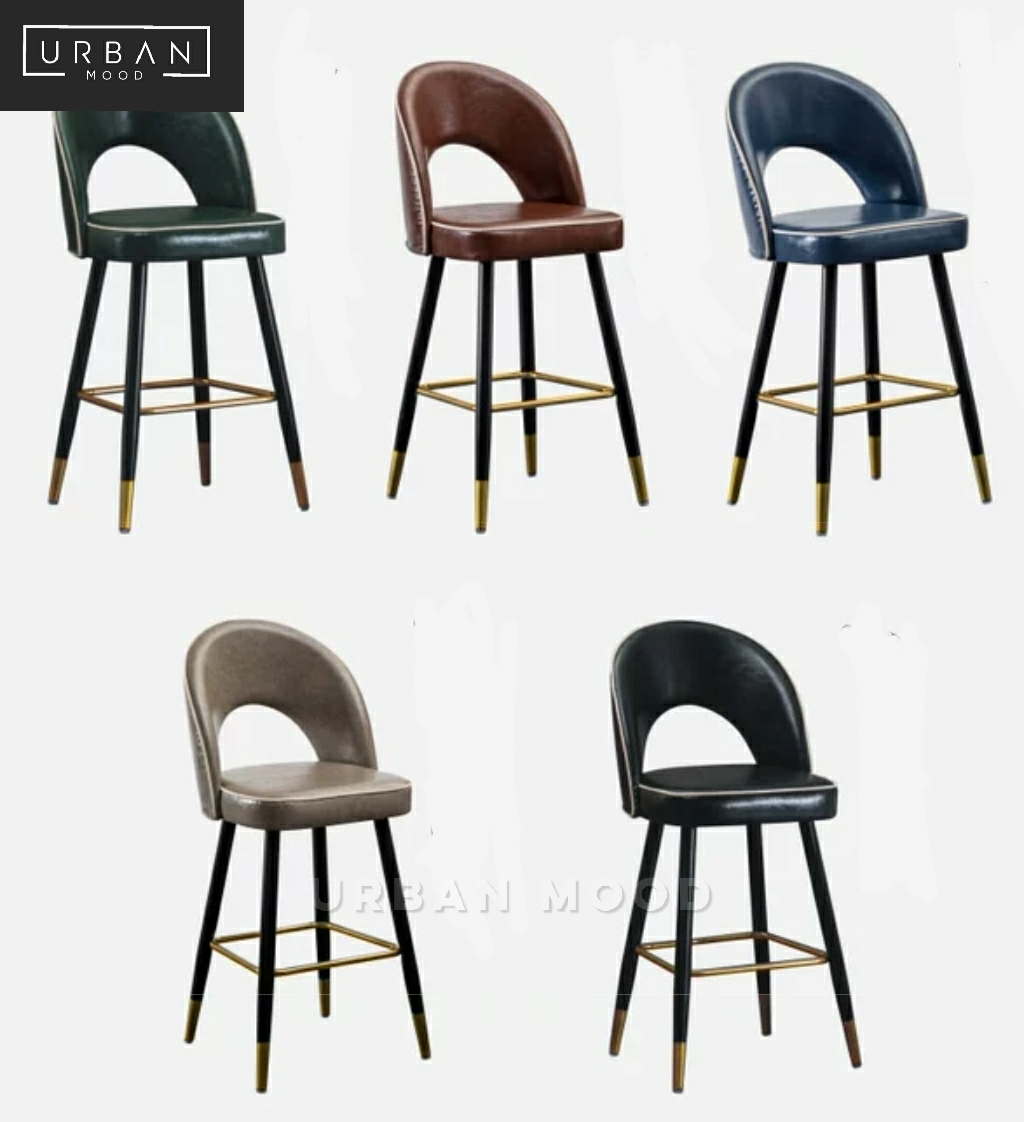 HANDLER Modern Velvet Bar Chair