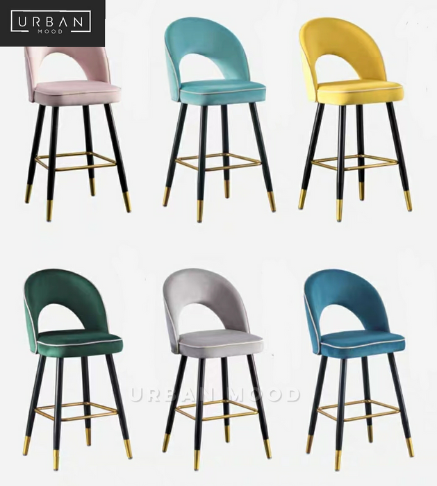 HANDLER Modern Velvet Bar Chair