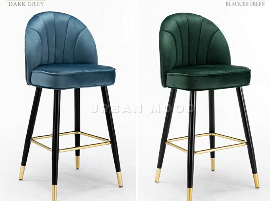CHELL Modern Velvet Bar Chair
