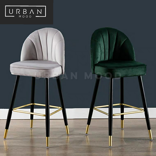 CHELL Modern Velvet Bar Chair