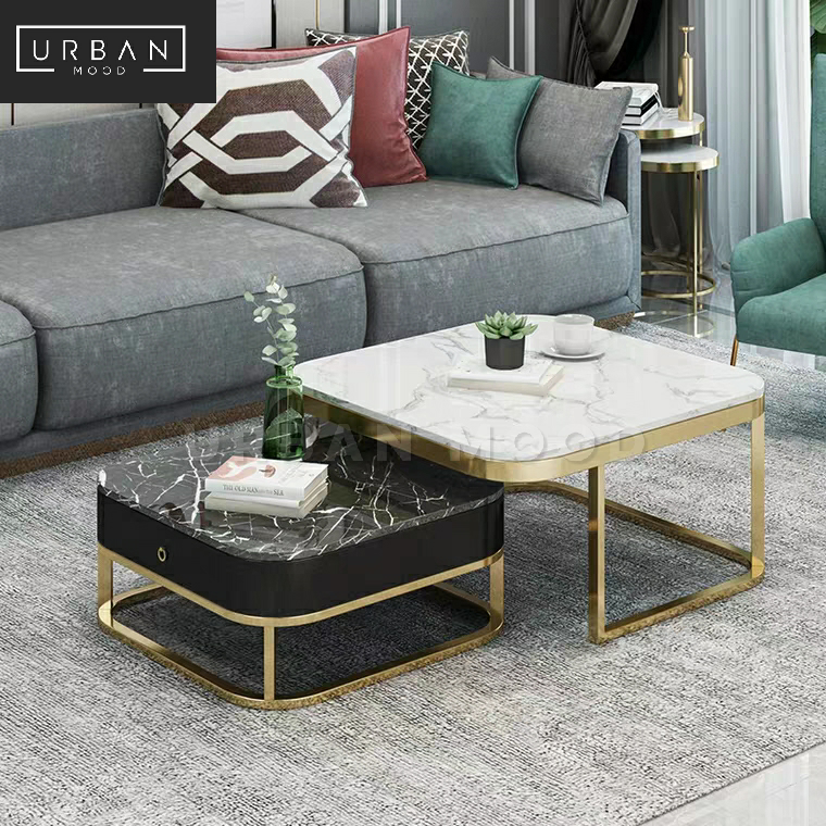 TIANA Modern Marble Nesting Coffee Table