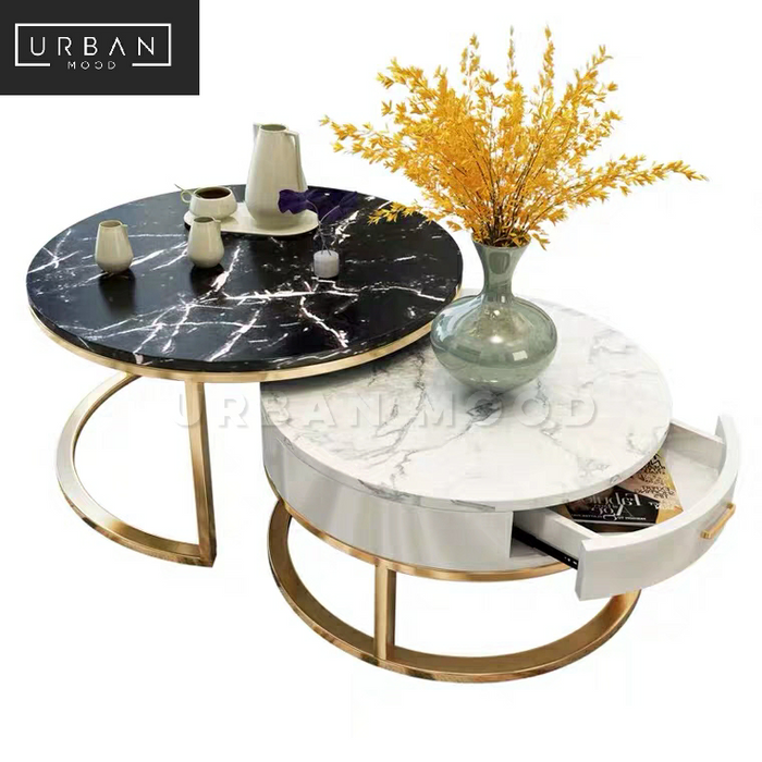 TIANA Modern Marble Nesting Coffee Table
