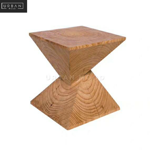 TROPEZ Rustic Solid Wood Side Table