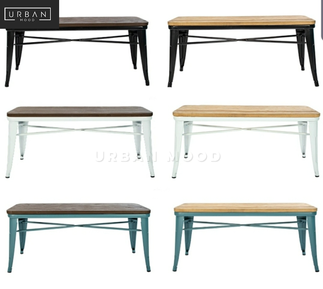 AEGEAN Modern Industrial Metal Dining Bench