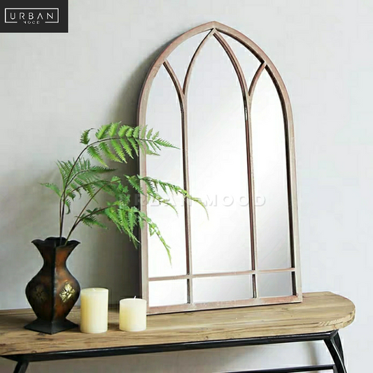 BETHEL Vintage Arch Window Wall Mirror