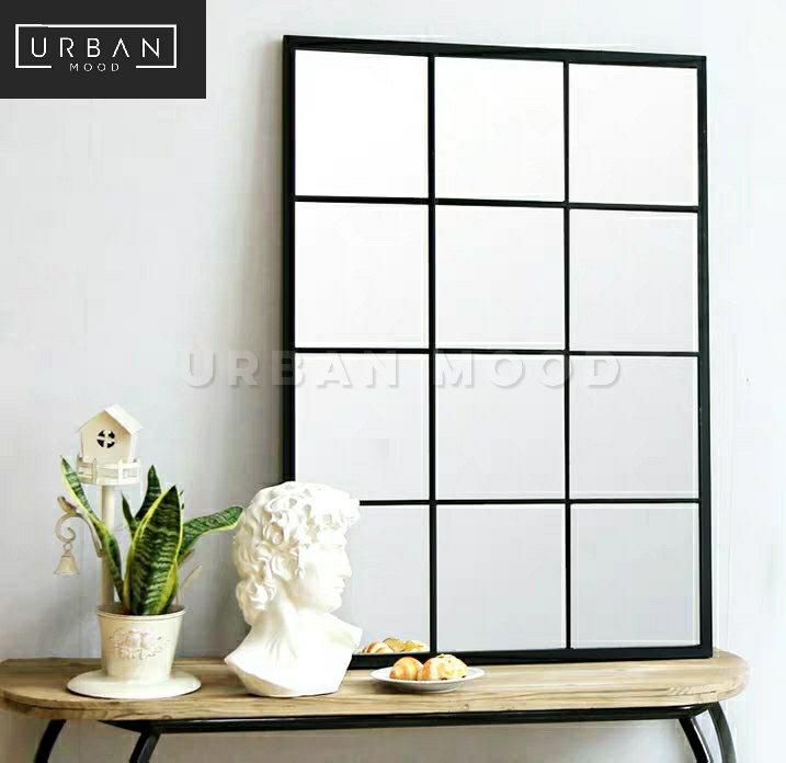 DION Modern Accent Windowgrill Wall Mirror