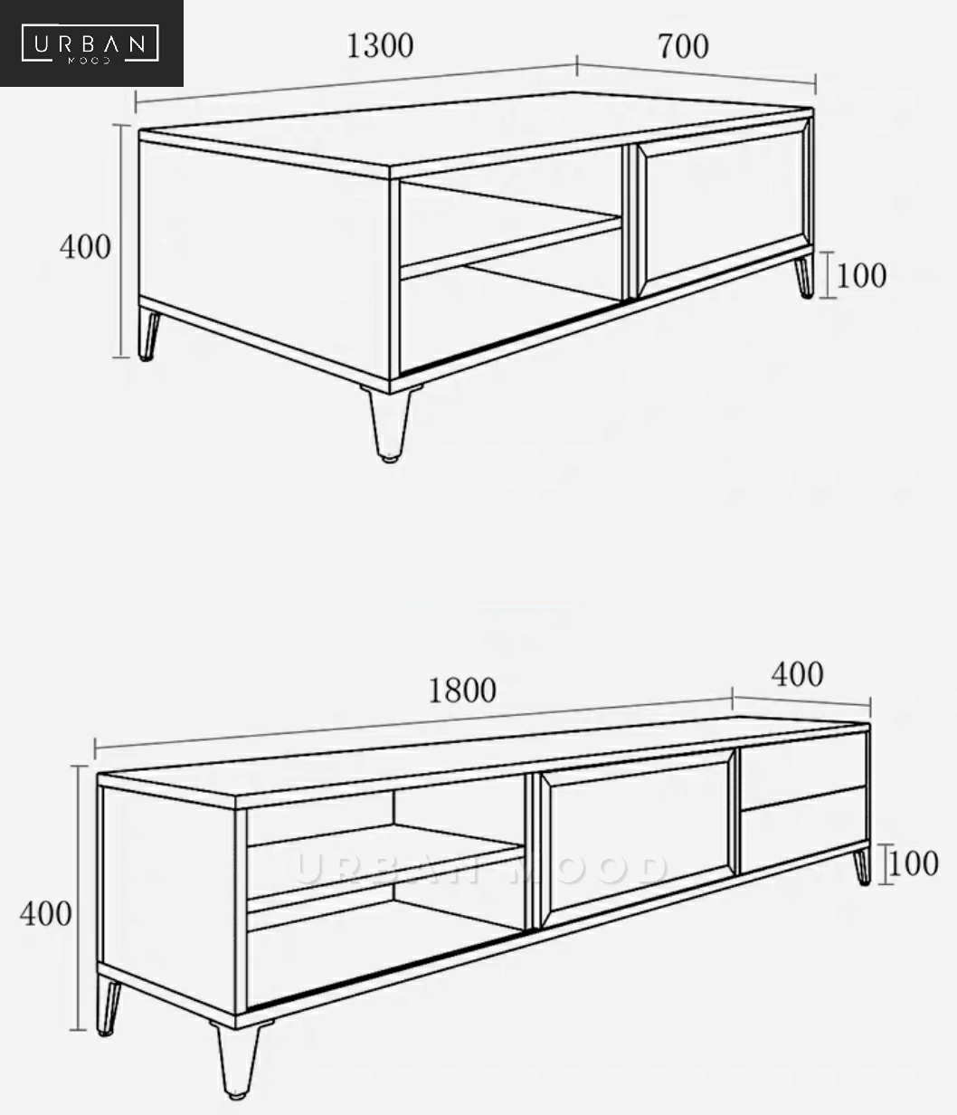 CODIN Modern Walnut TV Console