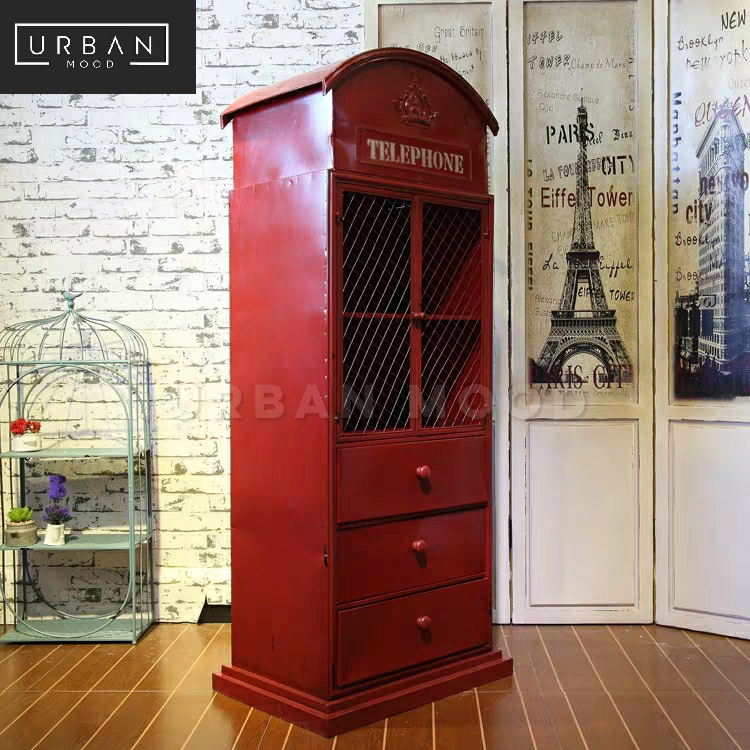 BOOTH London Telephone Booth Display Cabinet