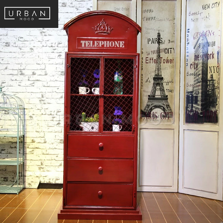 BOOTH London Telephone Booth Display Cabinet