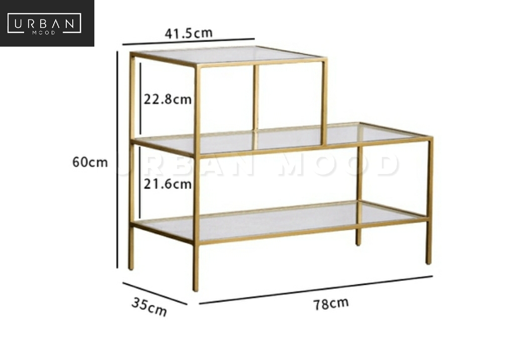 LYNETTE Modern Glass Side Table