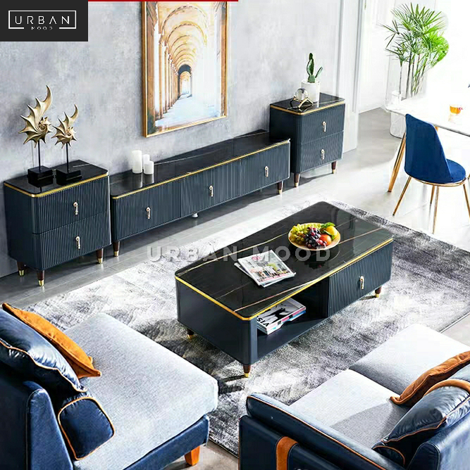 SILVIN Marble TV Console & Coffee Table