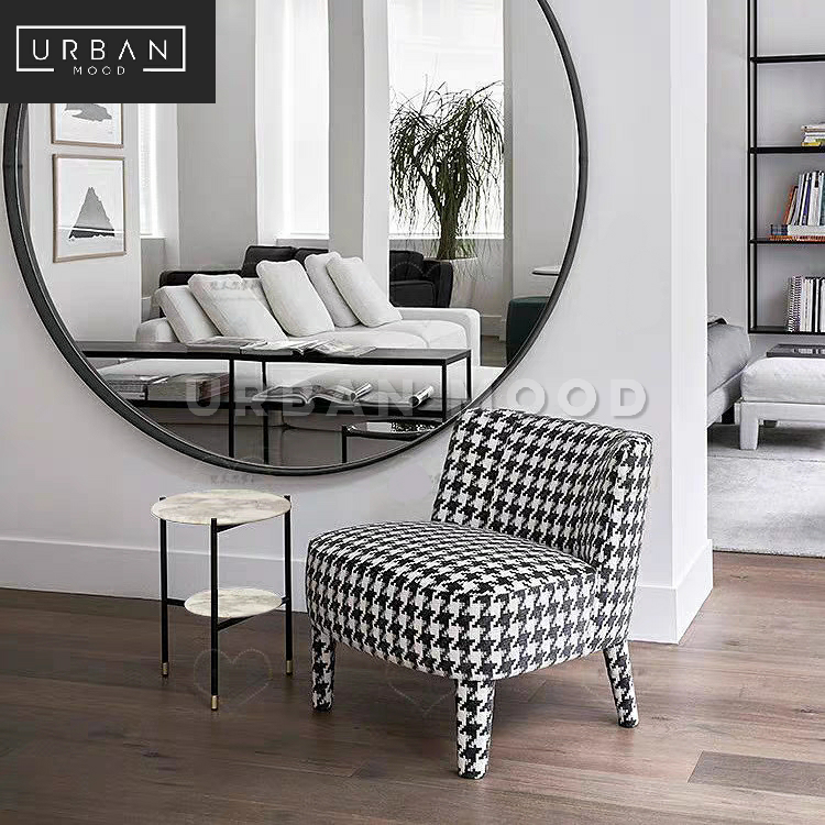 HUME Modern Houndstooth Armchair