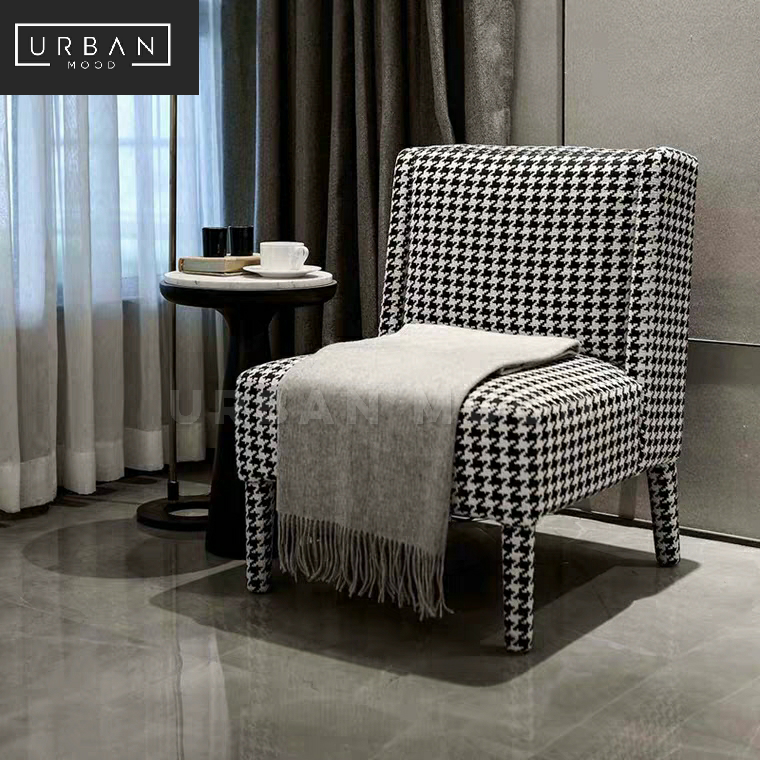 HUME Modern Houndstooth Armchair